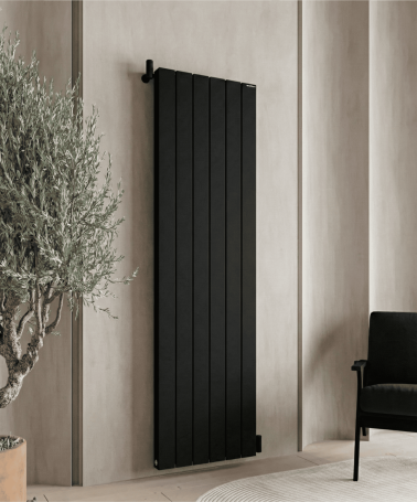 Delta Dikey Alüminyum Radyatör - Kumlu Siyah - (1)