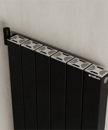 Delta Dikey Alüminyum Radyatör - Kumlu Siyah - 3