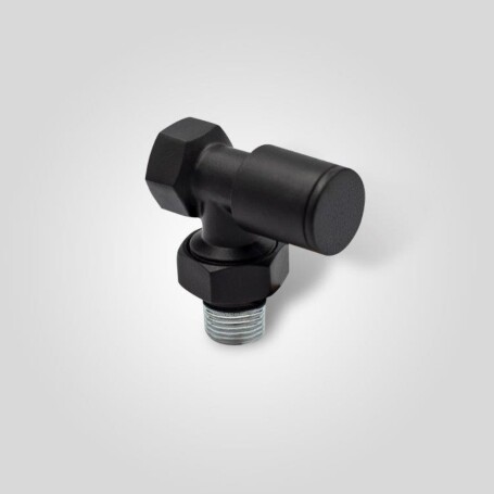 Mat Siyah 1/2 Köşe Radyatör Vanası 