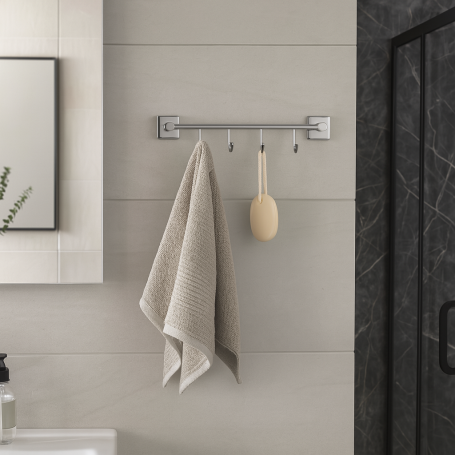 Lavanta Paslanmaz Çelik Dörtlü Askılık - KROM - 2