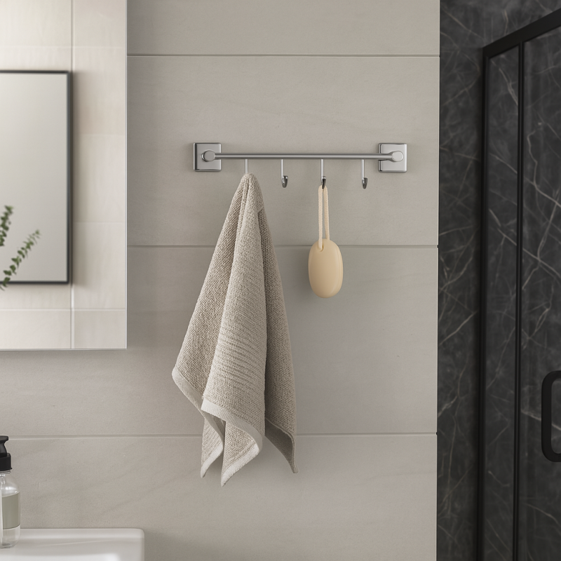 Lavanta Paslanmaz Çelik Dörtlü Askılık - KROM - 2
