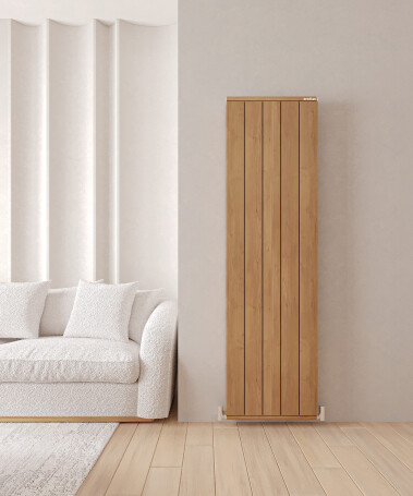 Nergis Classic Dikey Alüminyum Radyatör - Ahşap Desenli - 