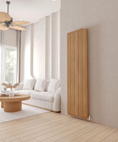 Nergis Classic Dikey Alüminyum Radyatör - Ahşap Desenli - (1)