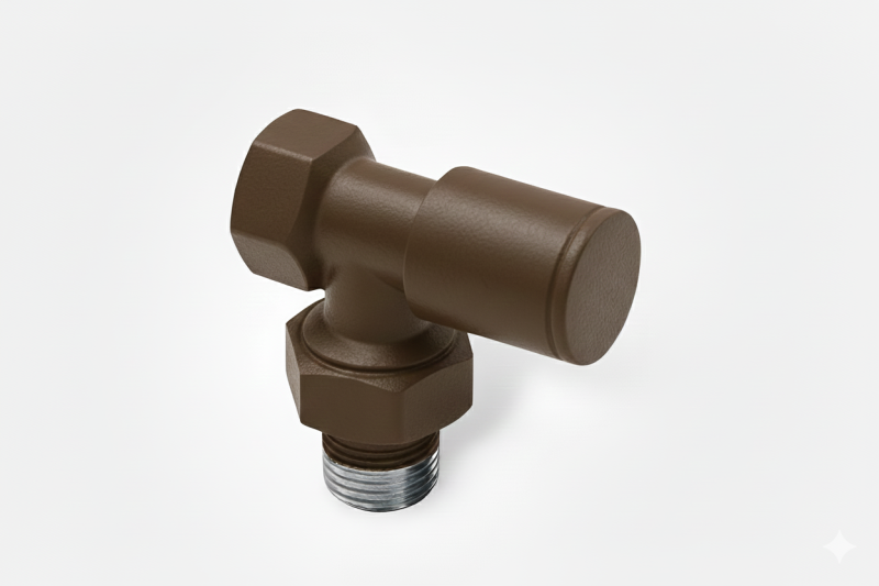 Kahverengi Pex Köşe Radyatör Vanası - 1