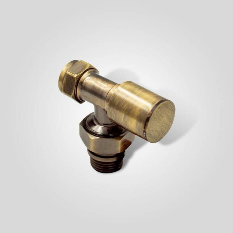 Sarı Eskitme Pex Köşe Radyatör Vanası - 1
