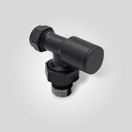 Mat Siyah Pex Köşe Radyatör Vanası - 