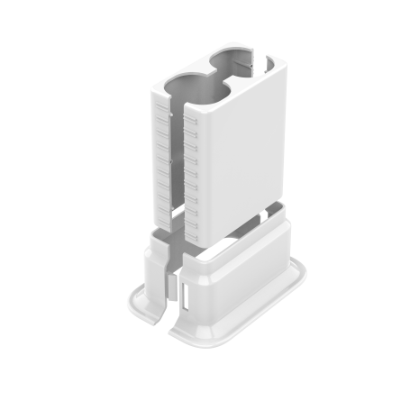 Radyatör Boru Gizleme Kılıfı Geniş Çiftli Hareketli (Pex Uyumlu)- Beyaz - (1)