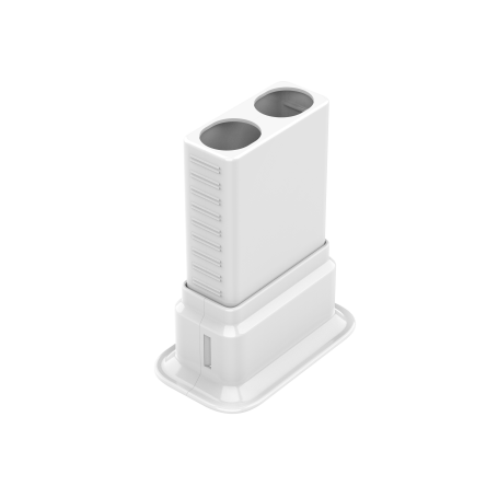 Radyatör Boru Gizleme Kılıfı Geniş Çiftli Hareketli (Pex Uyumlu)- Beyaz - 