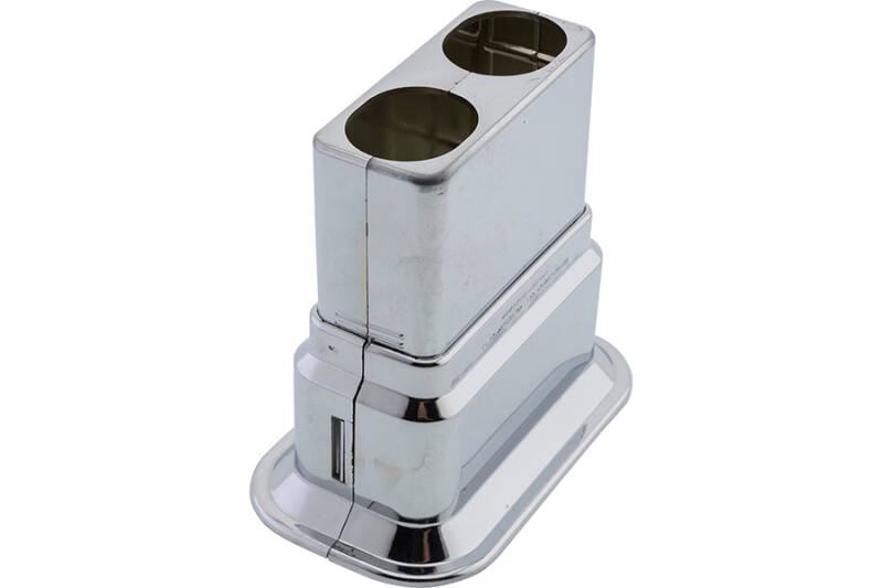 Radyatör Boru Gizleme Kılıfı Geniş Çiftli Hareketli - Krom - 1
